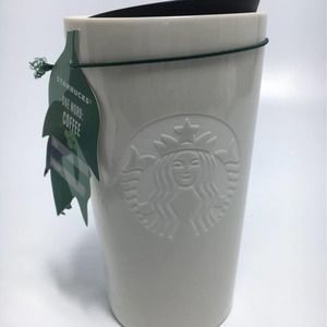 Starbucks NEW Travel Mug Coffee Cup Gift Tag White 2020